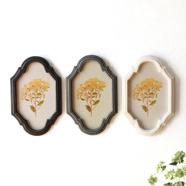 フォトフレーム 壁掛け 木製 チーク材 縦長 A5 おしゃれ デザイン アンティーク 可愛い 縦 横 変形 グレー ブラック ホワイト クラシックウォールフレーム M 3カラー [ify5001]