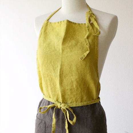 エプロン リネン レディース 女性 ロング おしゃれ シンプル ナチュラル 無地 かわいい リネンエプロン カリーナ３カラー [jot2657]