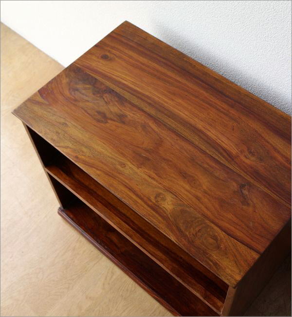 棚　飾り棚　木製　アンティーク チーク無垢材 ヴィンテージキャビネットZX 食器棚 ショーケース