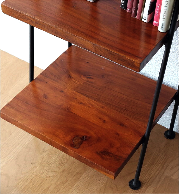 ラダーラック 棚 木製 アイアン おしゃれ 天然木 無垢材 アイアンと