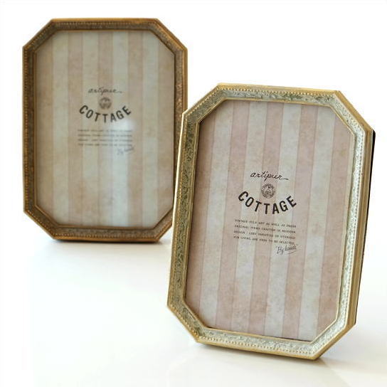 フォトフレーム 写真立て アンティーク レトロ 壁掛け おしゃれ シンプル ヴィンテージ デザイン かわいい クラシックなフォトフレーム 八角2カラー Kan2874 ギギliving