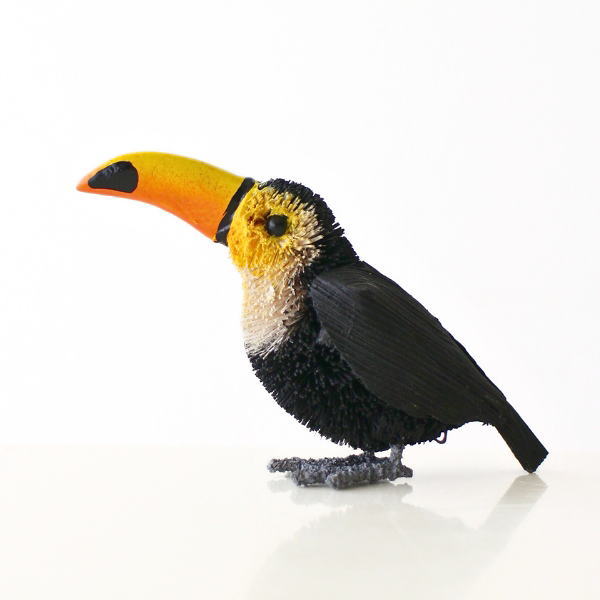 たわし アニマル オニオオハシ 鳥 置物 オブジェ おしゃれ かわいい 可愛い 小さい 動物 ヤシ エスニック 雑貨 インテリア たわしアニマル オニオオハシ [kan4544]