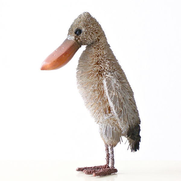 たわし アニマル ハシビロコウ 鳥 置物 オブジェ おしゃれ かわいい 可愛い 小さい 動物 ヤシ エスニック 雑貨 インテリア たわしアニマル ハシビロコウ [kan4549]