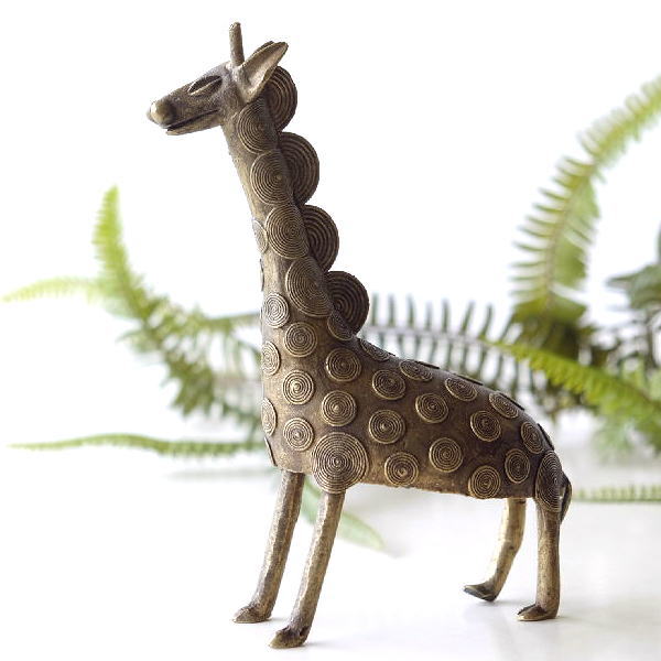 キリン 置物 オブジェ おしゃれ ゴールド アンティーク アニマル 動物  