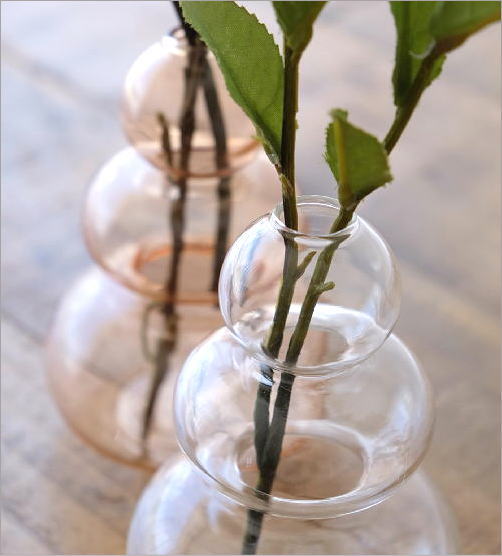 花瓶 フラワーベース おしゃれ ガラス 花器 かわいい 一輪挿し 3