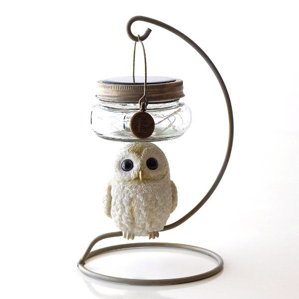 ソーラーライト 屋外 ランタン ふくろう 置物 雑貨 おしゃれ ガーデン