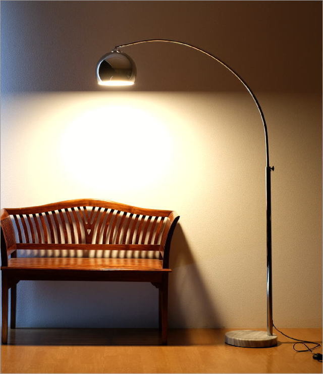 フロアライト おしゃれ アーチ形 フロアスタンドライト モダン アーム