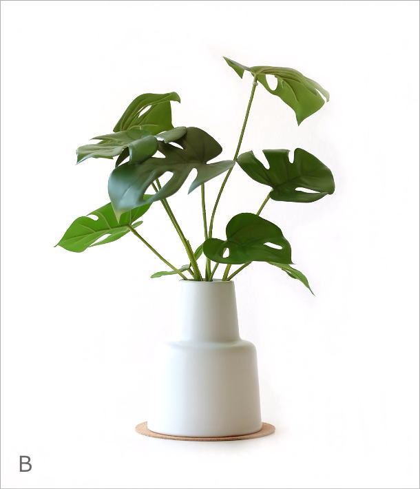 フェイクグリーン おしゃれ 陶器 フラワーベース セット ポット 鉢