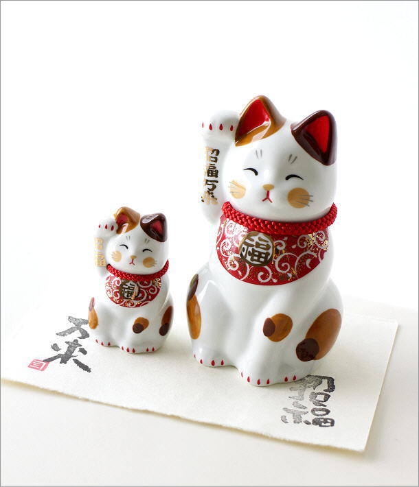 招き猫 おしゃれ 置物 オブジェ 陶磁器 かわいい ネコ