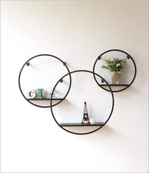 ウォールシェルフ おしゃれ アンティーク 飾り棚 壁掛け 壁掛 アイアン