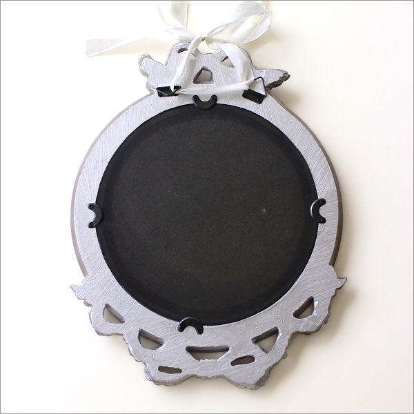 鏡 壁掛けミラー おしゃれ 壁掛け リボン 天使 アンティーク