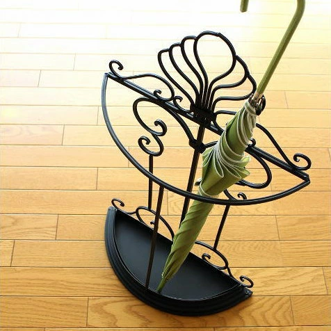 傘立て アイアン アンティーク 半円形 スリム ヨーロッパ クラシック アイアンの傘立て カミラ 【送料無料】 [kwt6231]