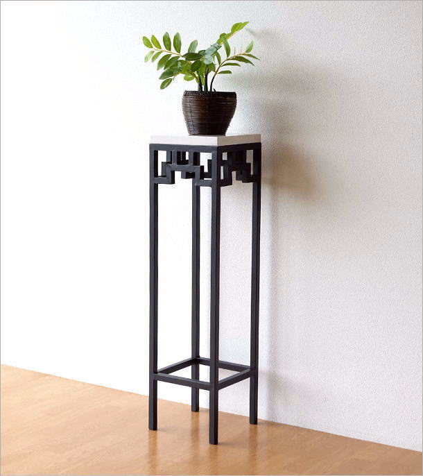 花台 おしゃれ アイアン 大理石 フラワースタンド 玄関 リビング ハイ