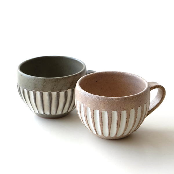 マグカップ 陶器 日本製 美濃焼 おしゃれ かわいい 焼き物 和モダン 象がん丸マグ 2カラー Kyt2356 ギギliving