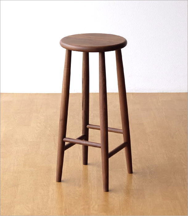 スツール 木製 椅子 おしゃれ 丸椅子 無垢 天然木 キッチン