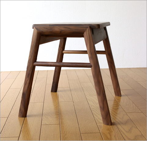 スツール 木製 椅子 スタッキング 無垢材 ナチュラルウッドのスクエア