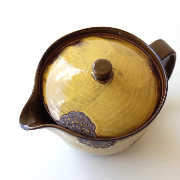 ティーポット 陶器 急須 おしゃれ 和風 和 ナチュラル アンティーク 和食器 焼き物 有田焼 日本製 ビードロ釉レースポット Msg1781 ギギliving