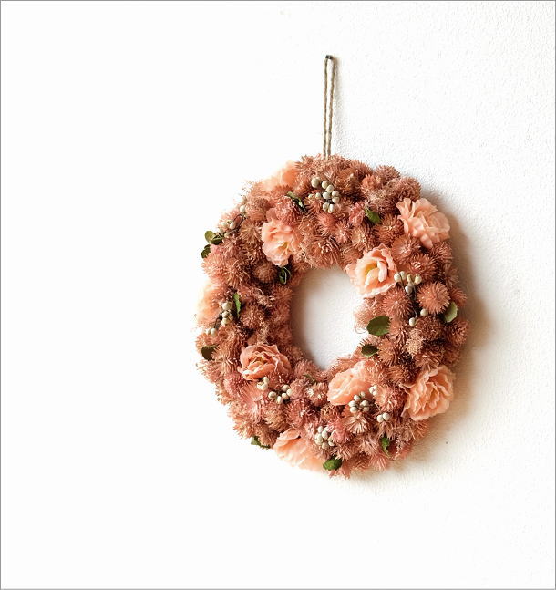 リース 玄関 おしゃれ ドライフラワー 花 ナチュラル アマランスドライ