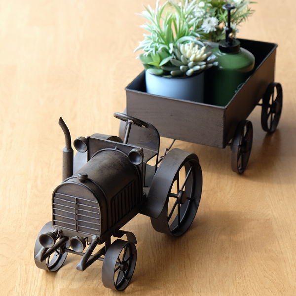 スタンド付き プランター 花台 なかれ 長方形 ライオン 獅子 ブラック  