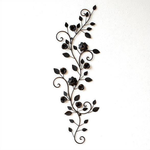 アイアン壁飾り ウォールデコレーション アートパネル 壁掛け インテリア ウォールパネル アイアンの壁飾り ローズバイン [mty3944]
