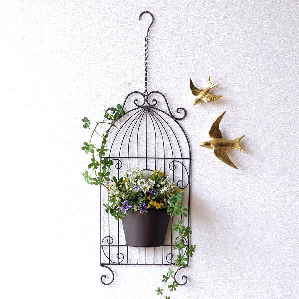 ハンギングポット アイアン おしゃれ 壁飾り 壁掛け ガーデン ウォール