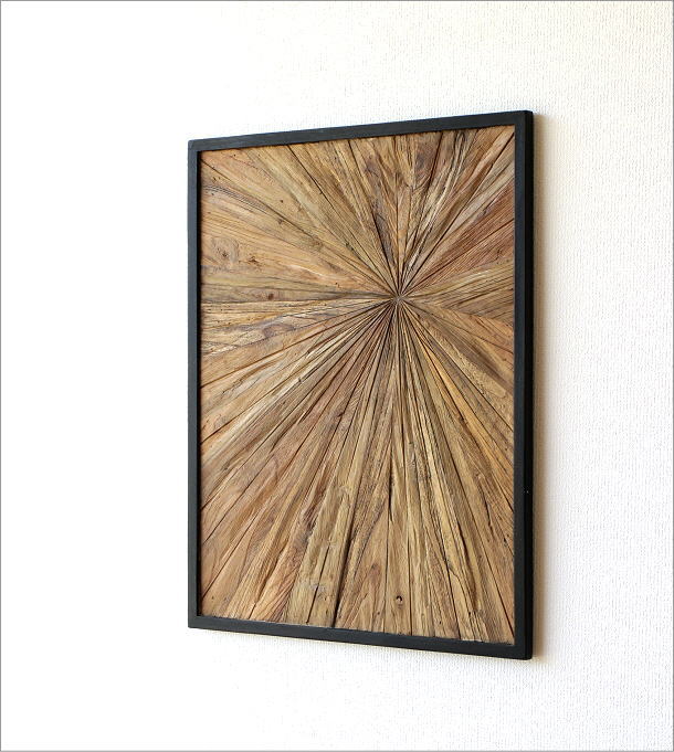 壁飾り 木製 オールドチーク 天然木 アートパネル 壁掛け インテリア アートフレーム モダン おしゃれ ウォールデコ オールドチークウッドの