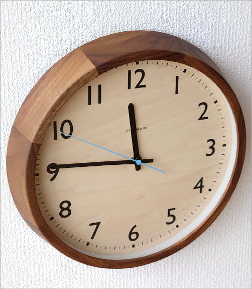 天然ラバーウッド無垢材掛け時計 静音連続秒針 アナログ 楽天市場】掛け時計 壁掛け時計 おしゃれ 木製 無垢材