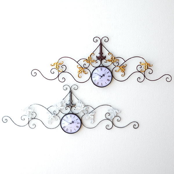 壁掛け時計 壁掛時計 掛け時計 壁掛け時計 おしゃれ ウォールクロック アイアン ウォールクロック ヴェルサイユ2カラー ロング Sik1548 ギギliving