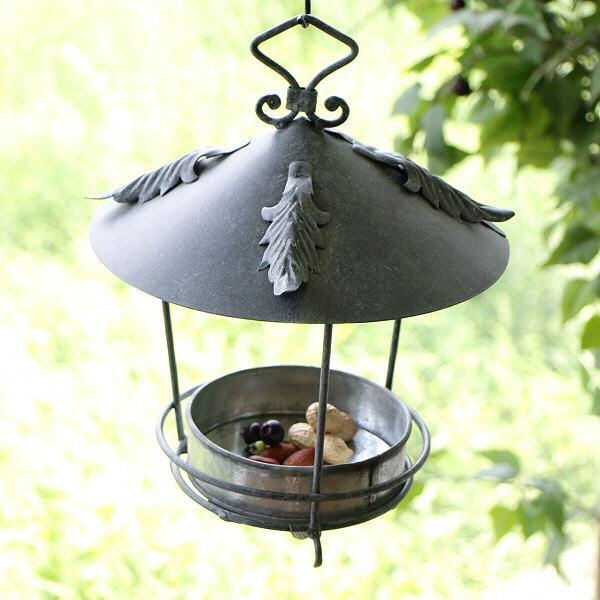 バードフィーダー 鳥えさ台 餌台 ブリキ おしゃれ 吊り下げ アンティーク ガーデン Tinバードフィーダー Sik4046 ギギliving