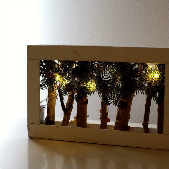 クリスマス LED 飾り 装飾 オブジェ 置物 置き物 雑貨 もみの木 小枝