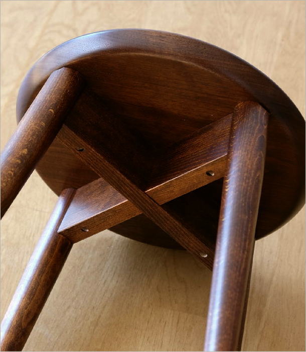 スツール ブラックウォールナット 一枚板 ミズナラ材 無垢 漆塗り 日本