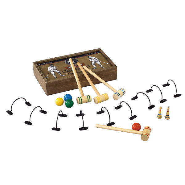 おうち遊び 室内遊び おもちゃ 子供 こども 親子 家族 ゲートボール カラフル 持ち運び おうち時間 家遊び レトロなミニクロッケーゲーム Spc0663 ギギliving