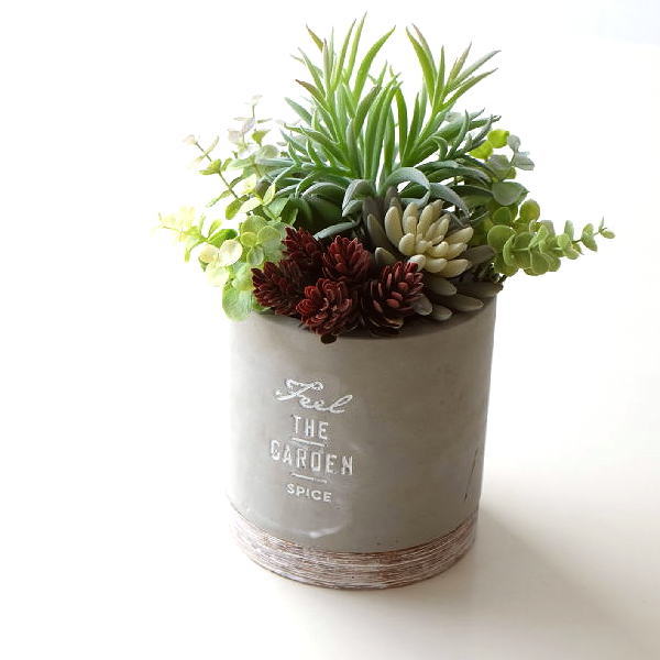 鉢 プランター セメント 丸 おしゃれ かわいい 可愛い 植木鉢 フラワーポット 鉢植え 底穴あり 14cm 4号 5号 バイカラーセメントプランター ラウンド Spc24 Spc24 ギギliving