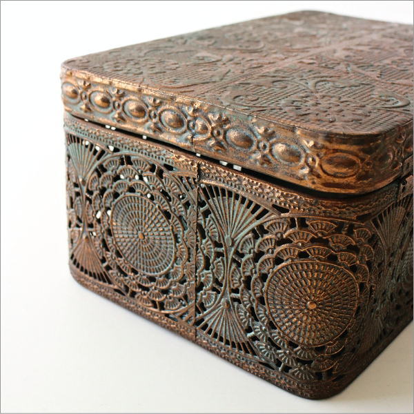 小物入れ ふた付き レトロ 卓上 おしゃれ 整理収納ボックス 小物収納