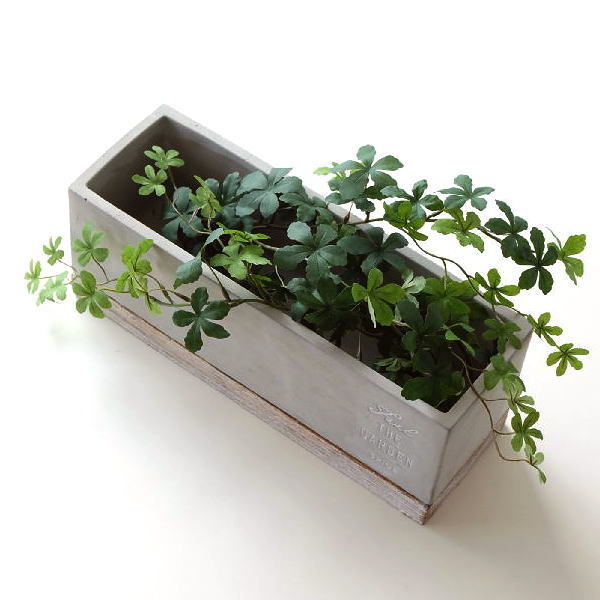 鉢 プランター セメント 長方形 横長 おしゃれ かわいい 可愛い 植木鉢 フラワーポット 鉢植え 底穴あり 33cm バイカラーセメントプランター レクトロング Spc95 Spc95 ギギliving