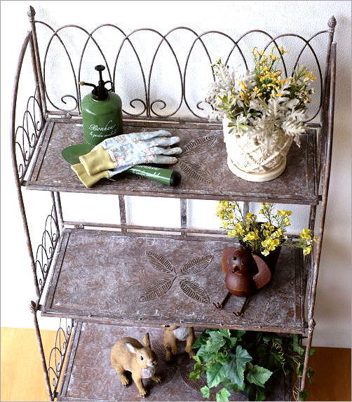 ラック 3段 棚 シェルフ おしゃれ アイアン 飾り棚 折りたたみ