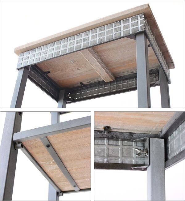 オープンシェルフ オープンラック 3段 タイル風 おしゃれ 収納棚