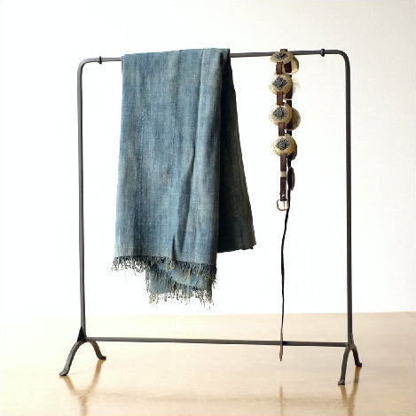 ハンガーラック スリム アイアン 鉄製 シンプル おしゃれ 省スペース 玄関 収納 低い スリムなアイアンのハンガーラック S 【送料無料】 [spc9891]