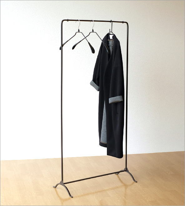 アイアンハンガーラック鉄 木製 洋服掛け 店舗什器 ヴィンテージ レトロ
