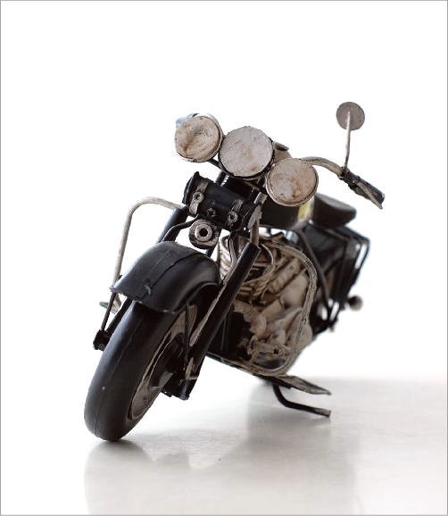 アンティーク調　バイク　乗り　置物 バイク 赤 アンティーク レトロ オブジェ 昭和レトロ 置物