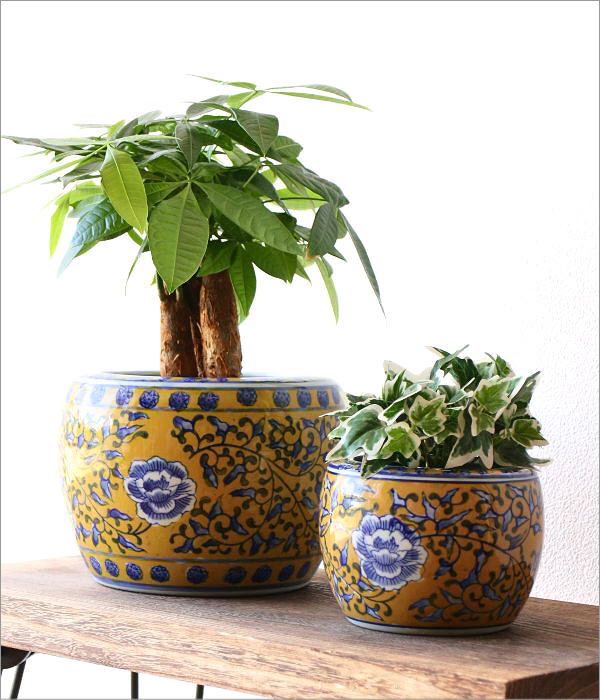 落ち着いた色の 鉢 花器 にも 焼き物 植木鉢 おしゃれ 陶器 火鉢 陶器鉢 メダカ鉢 金魚鉢 和風 観葉