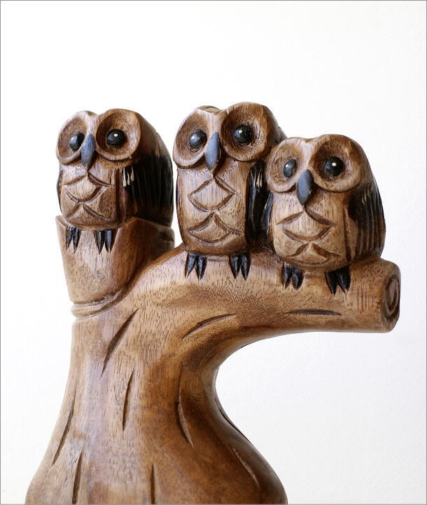 ふくろう　木彫り　置物 ふくろう 木彫り 置物 Amazon.co.jp: ZXBAODAN 木製フクロウ彫刻