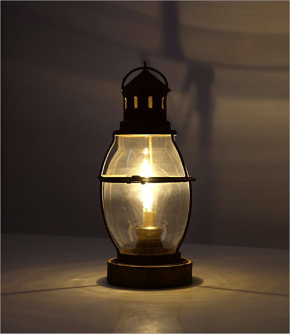 アンティークランプ ランプ ランタン LED ヴィンテージ アンティーク アイアン ガラス