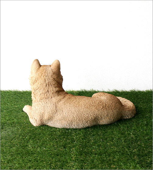 犬 置物 屋外 玄関 リアル 大型 大きい オブジェ インテリア 樹脂