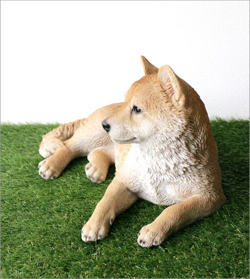犬 置物 屋外 玄関 リアル 大型 大きい オブジェ インテリア 樹脂