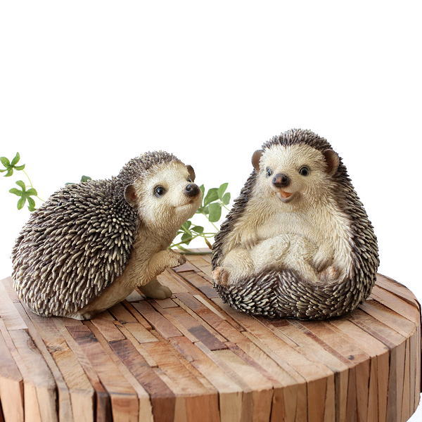ハリネズミ 置物 オブジェ グッズ 雑貨 かわいい 可愛い 針鼠 蝟