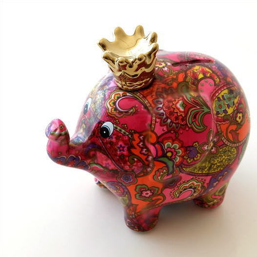 貯金箱 かわいい 陶器 ゾウ 象 オブジェ 置物 可愛い 動物 アニマル