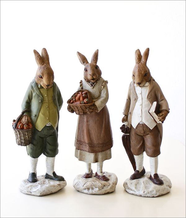 アンティーク   ウサギの置物 うさぎの置物 アンティーク かわいい レトロ インテリア 玄関