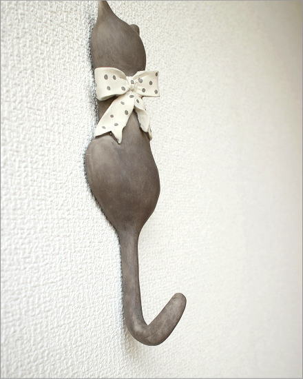 壁掛けフック ウォールフック 猫雑貨 ネコ ねこ 壁掛け キーフック