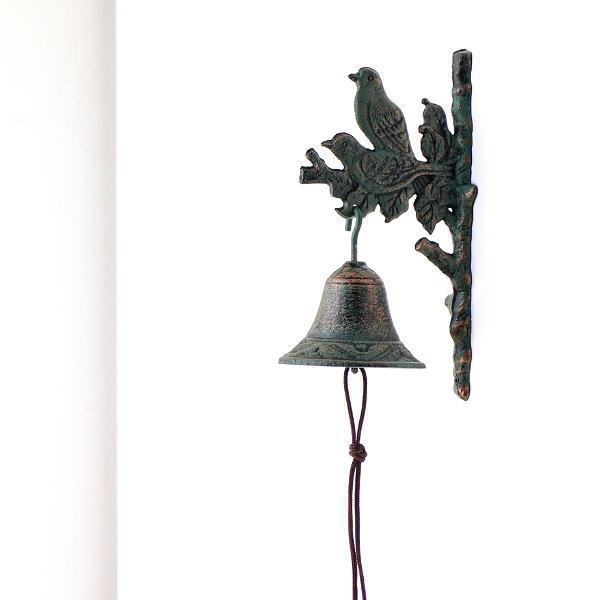 ベル 呼び鈴 ガーデン 玄関 おしゃれ ガーデンベル ガーデニング 吊り下げ アクセサリー 小鳥 アイアンのガーデンベル A [toy9996]